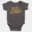 Kya Re, Settinga Short Sleeve Baby Onesie in Charcoal Color
